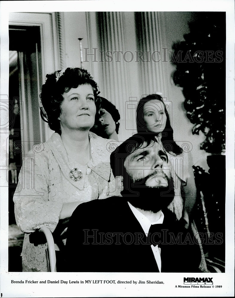 1990 Press Photo Brenda Fricker and Daniel Day-Lewis in &quot;My Left Foot&quot;- Historic Images