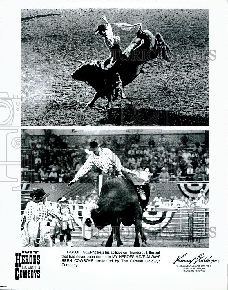 1990 Press Photo Scott Glenn in &quot;My Heroes Have Always Been Cowboys&quot;- Historic Images