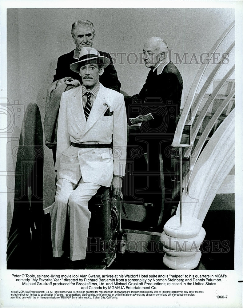 1982 Press Photo Peter O&#39;Toole stars in &quot;My Favorite Year&quot;- Historic Images