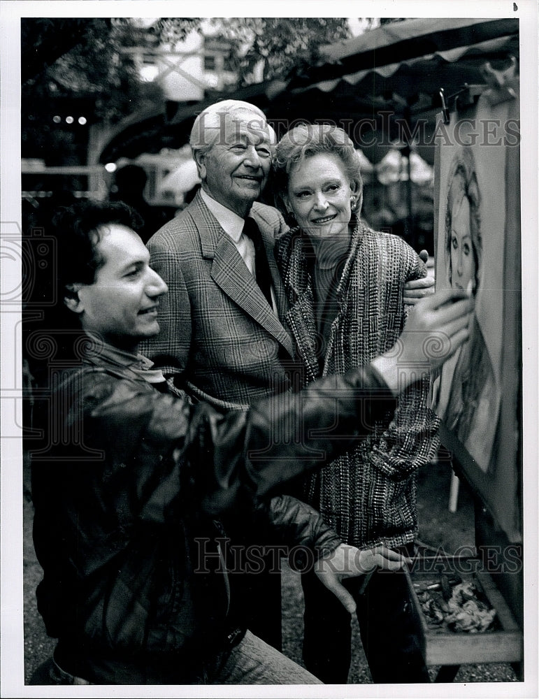 1988 Press Photo Robert Young and Alexis Smith in &quot;Dr. Marcus Welby M.D.&quot;- Historic Images