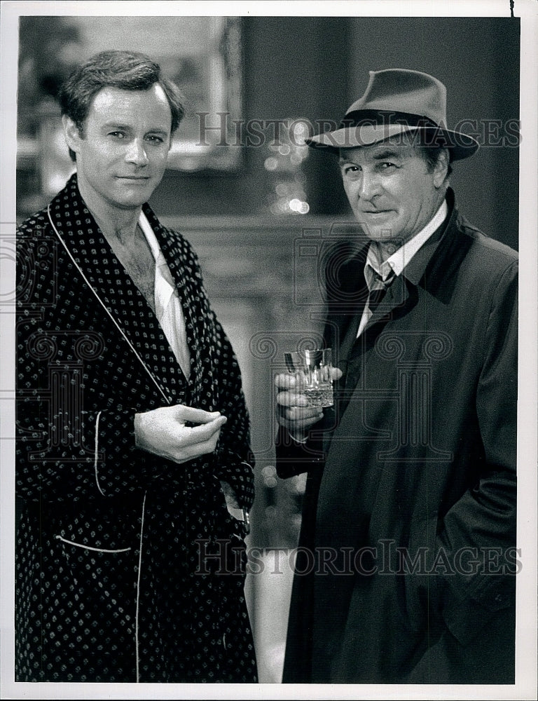 1989 Press Photo Tristan Rogers, Robert Loggia &quot;Mancuso FBI&quot;- Historic Images