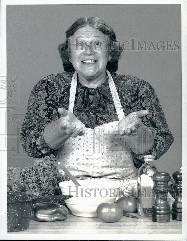 1984 Press Photo British Actress Lila Kaye in &quot;Mama Malone&quot;.- Historic Images