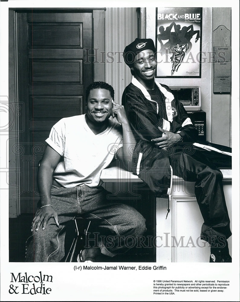 1996 Press Photo Jamal Warner and Eddie Griffin in "Malcolm & Eddie".