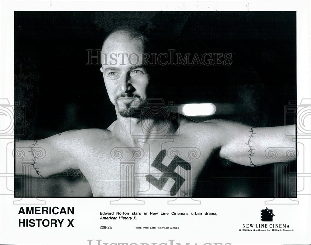 1998 Press Photo Edward Norton &quot;American History X&quot;- Historic Images