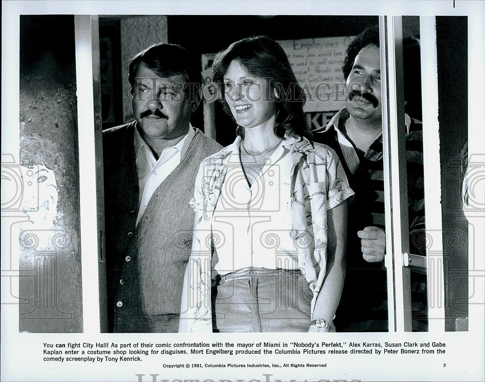 1981 Press Photo Alex Karras, Susan Clark, Gabe Kaplan &quot;Nobody&#39;s Perfekt&quot;- Historic Images