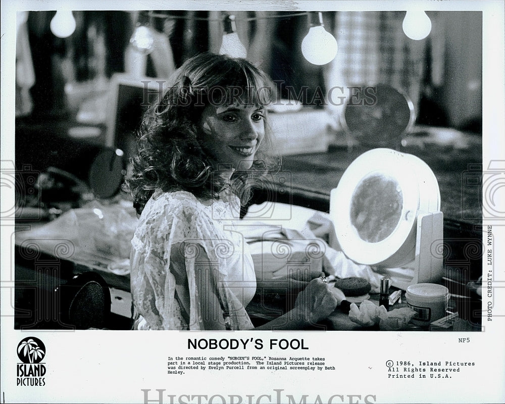 1986 Press Photo Rosanna Arquette &quot;Nobody&#39;s Fool&quot;- Historic Images