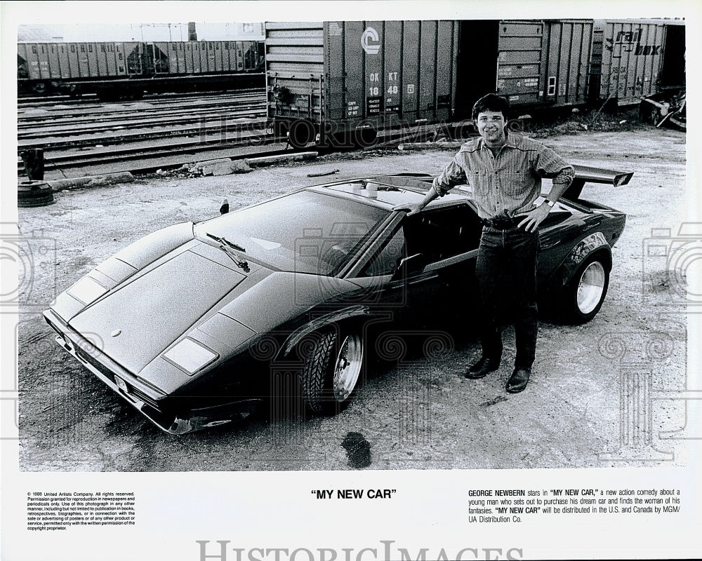 Press Photo George Newbern in My New Car- Historic Images