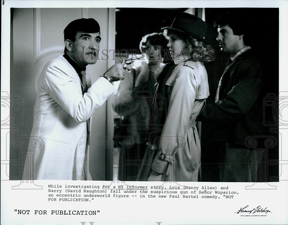 Press Photo Nancy Allen ans Davis Naughton in &quot;Not for Publication&quot;.- Historic Images