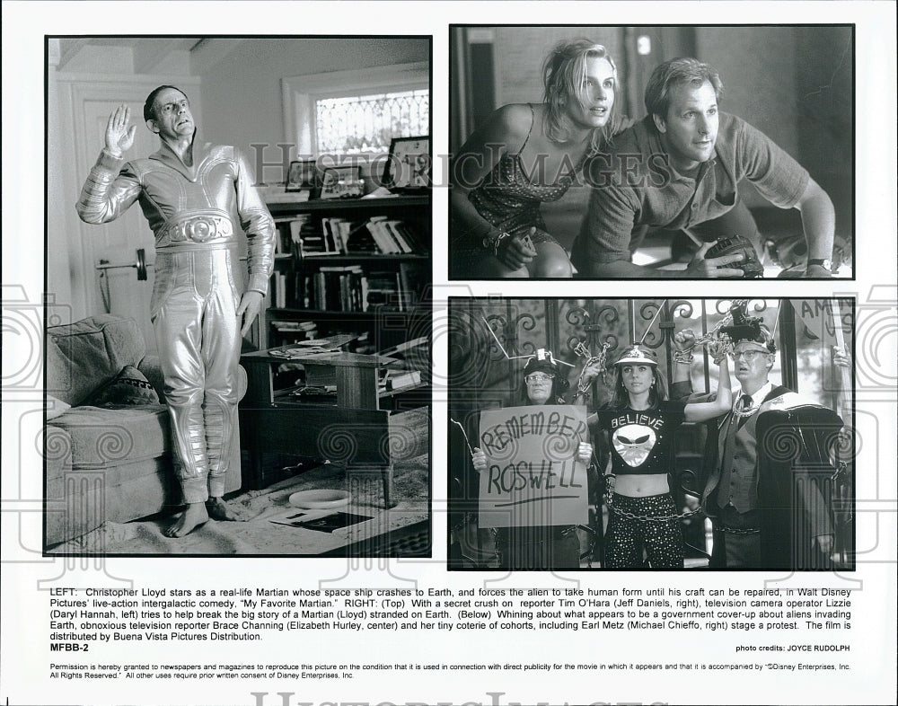 Press Photo Christopher Lloyd star as Martian in &quot;My favorite Martian&quot;.- Historic Images