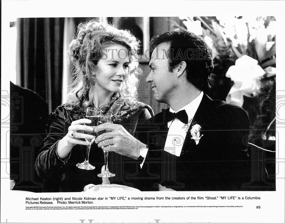 1993 Press Photo Michael Keaton and Nicole Kidman in My Life- Historic Images