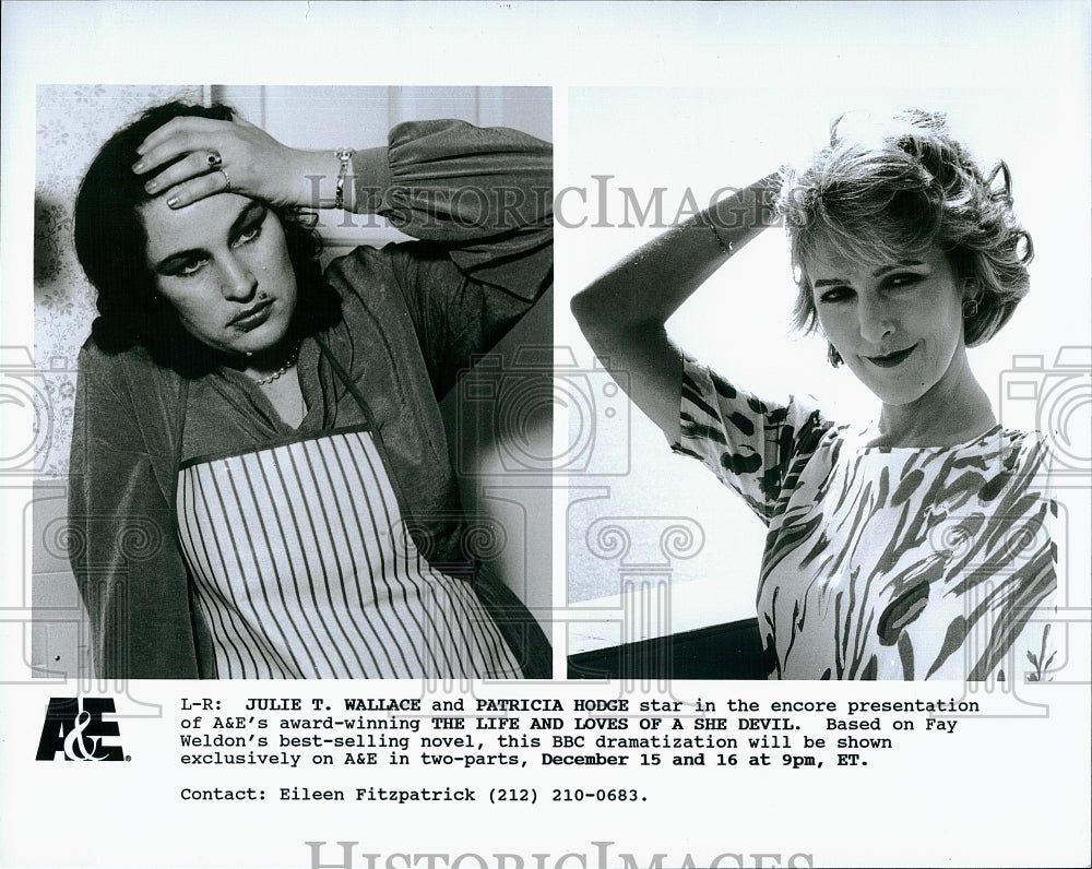 Press Photo Julie T. Wallace Patricia Hodge The Life and loves of a She Devil- Historic Images