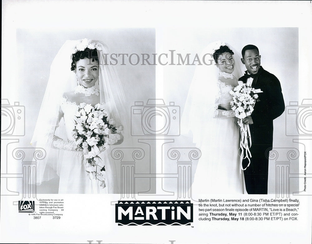 1995 Press Photo Martin Lawrence Tisha Campbell - Historic Images