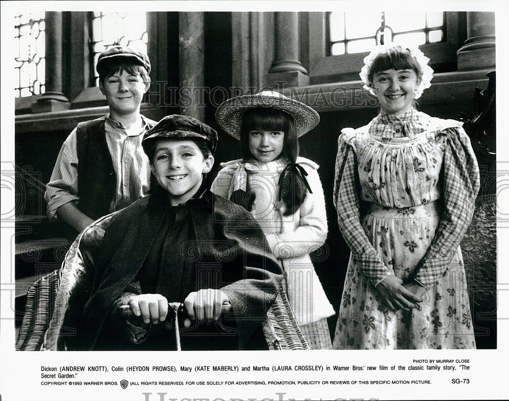 1993 Press Photo &quot;The Secret Garden&quot; Kate Maberly, Andrew Knott,Prowse, Crossley- Historic Images