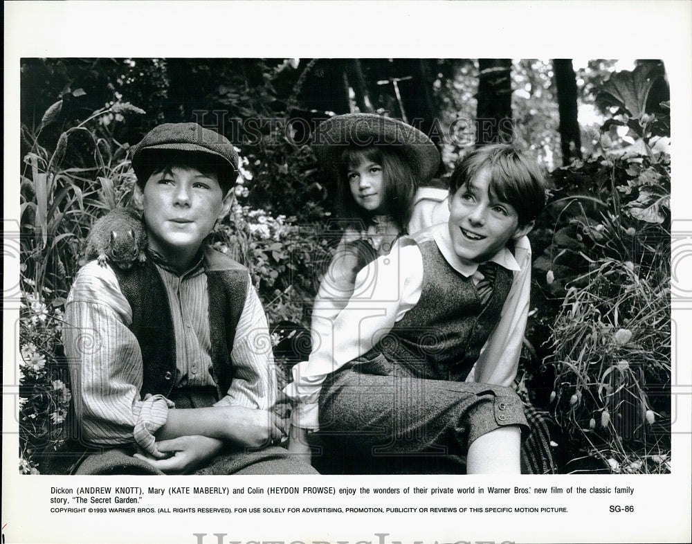 1993 Press Photo &quot;The Secret Garden&quot; Kate Maberly &amp; Andrew Knott, Heydon Prowse- Historic Images