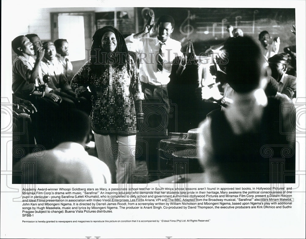 1994 Press Photo "Sarafina!" starring Leleti Khumalo, Whoopi Goldberg- Historic Images