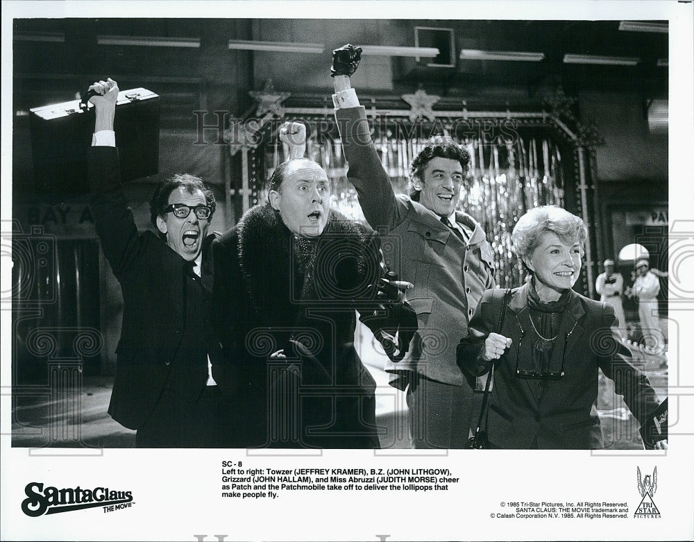 1985 Press Photo &quot; Santa Clause the Movie &quot; J Kramer,John Lithgow,Judith Morse- Historic Images