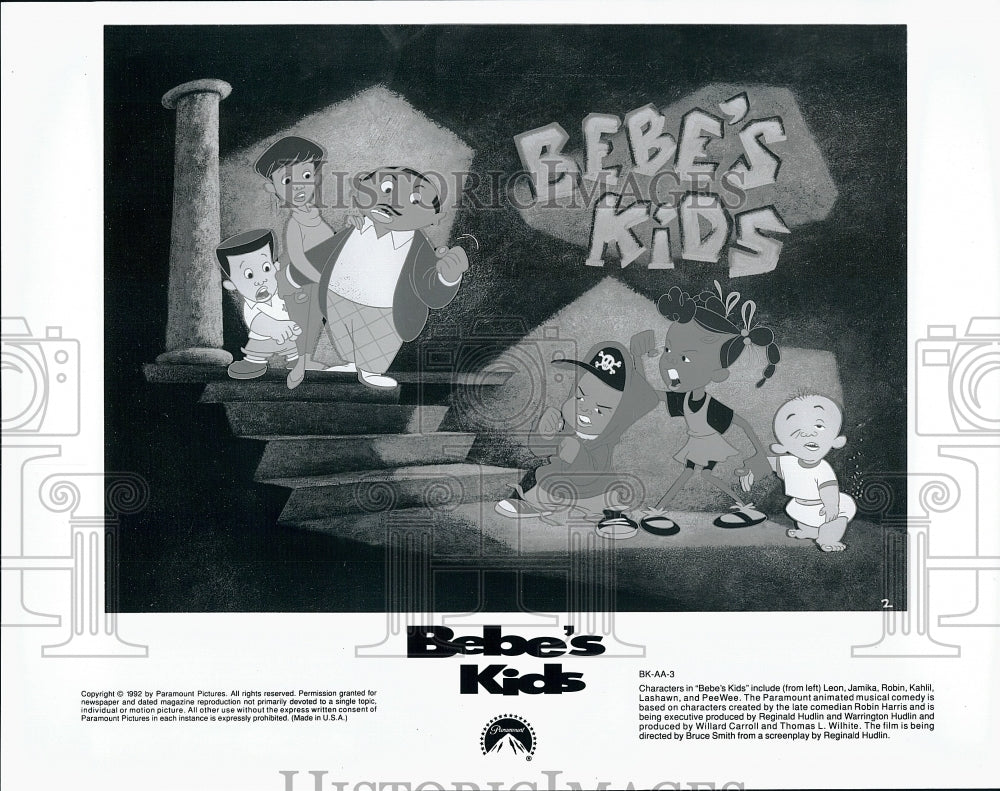 1992 Press Photo  &quot;Bebe&#39;s Kids&quot; animation from Paramount- Historic Images