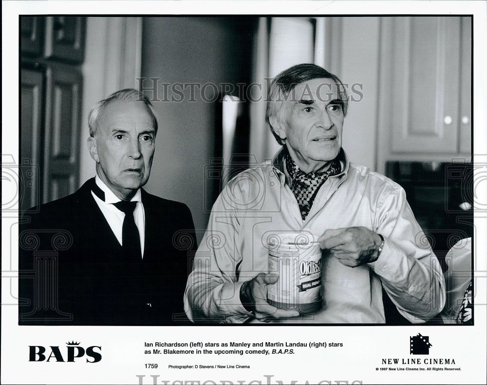 1997 Press Photo Ian Richardson Actor Martin Landau B.A.P.S. Comedy Movie Film- Historic Images