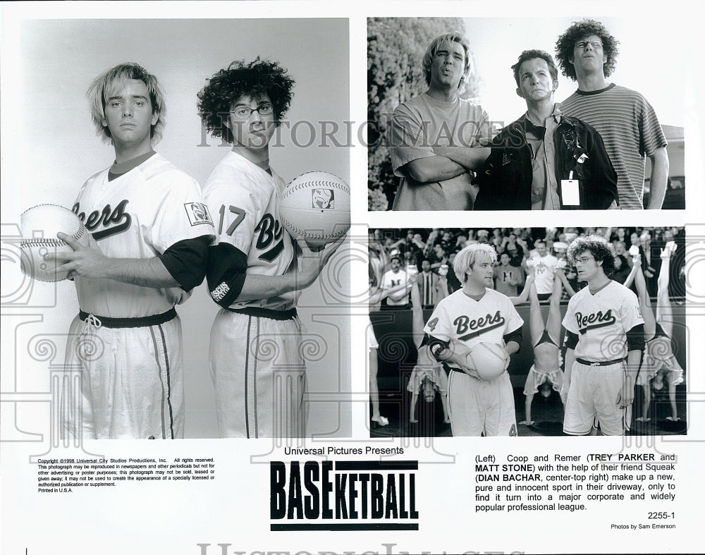 1998 Press Photo Movie Baseketball Trey Parker Matt Stone - Historic Images