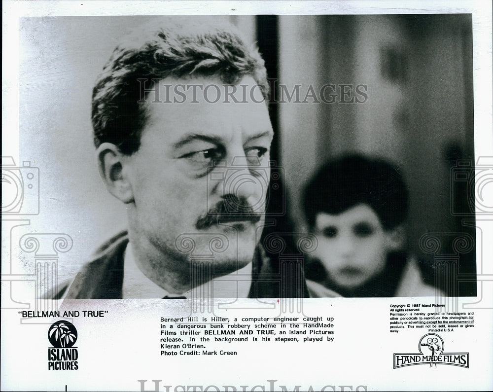 1987 Press Photo Bernard Hill American Actor Bellman True Movie Film- Historic Images