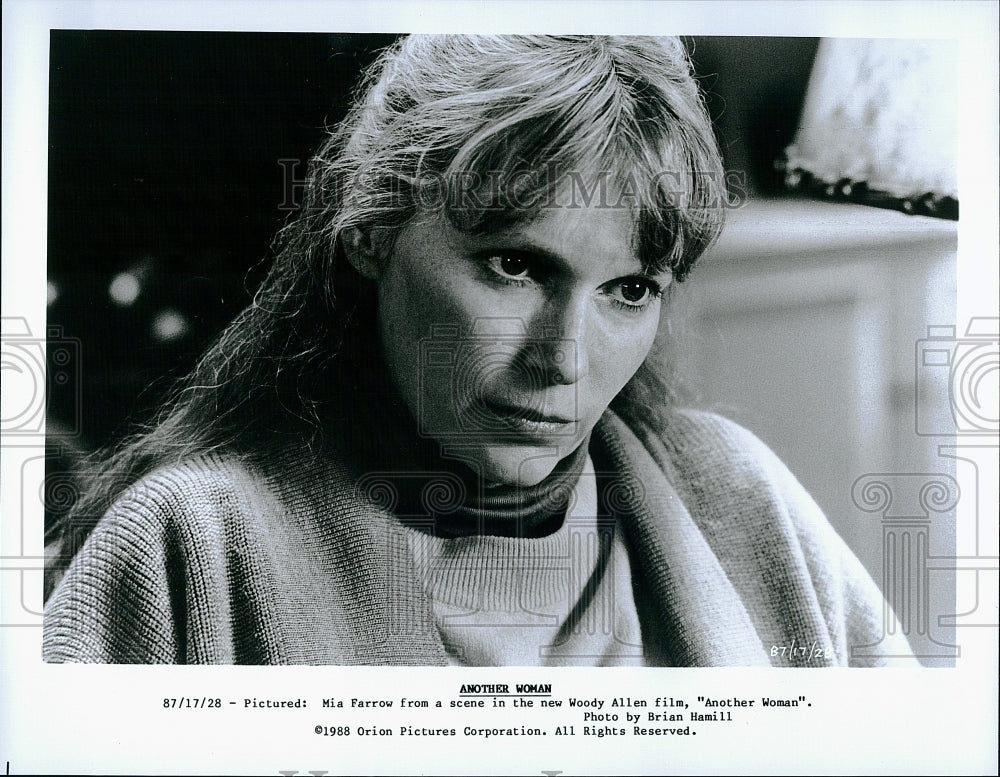 1988 Press Photo Mia Farrow in &quot;Another Woman&quot;- Historic Images