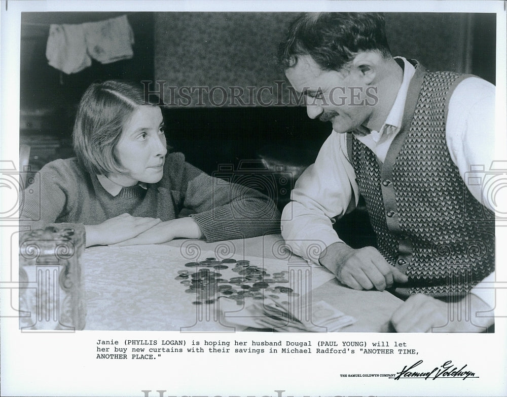 1983 Press Photo &quot;Another Time, Another Place&quot; Phyllis Logan, Paul Young- Historic Images