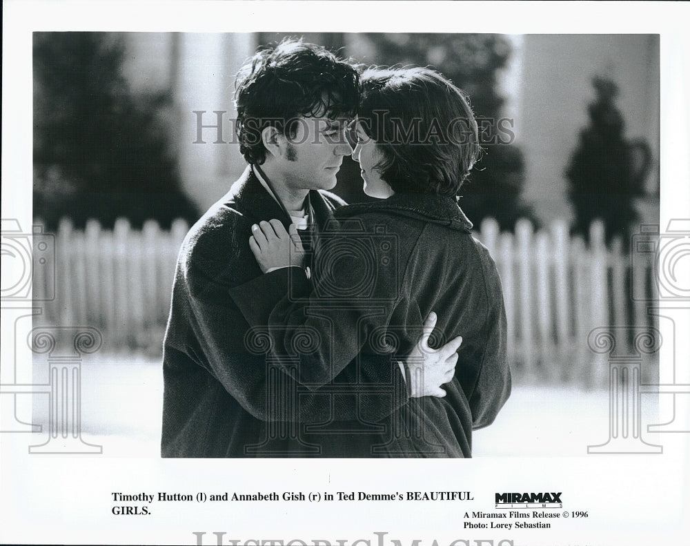 1996 Press Photo   &quot;Beautiful Girls&quot; Timothy Hutton, Annabeth Gish- Historic Images