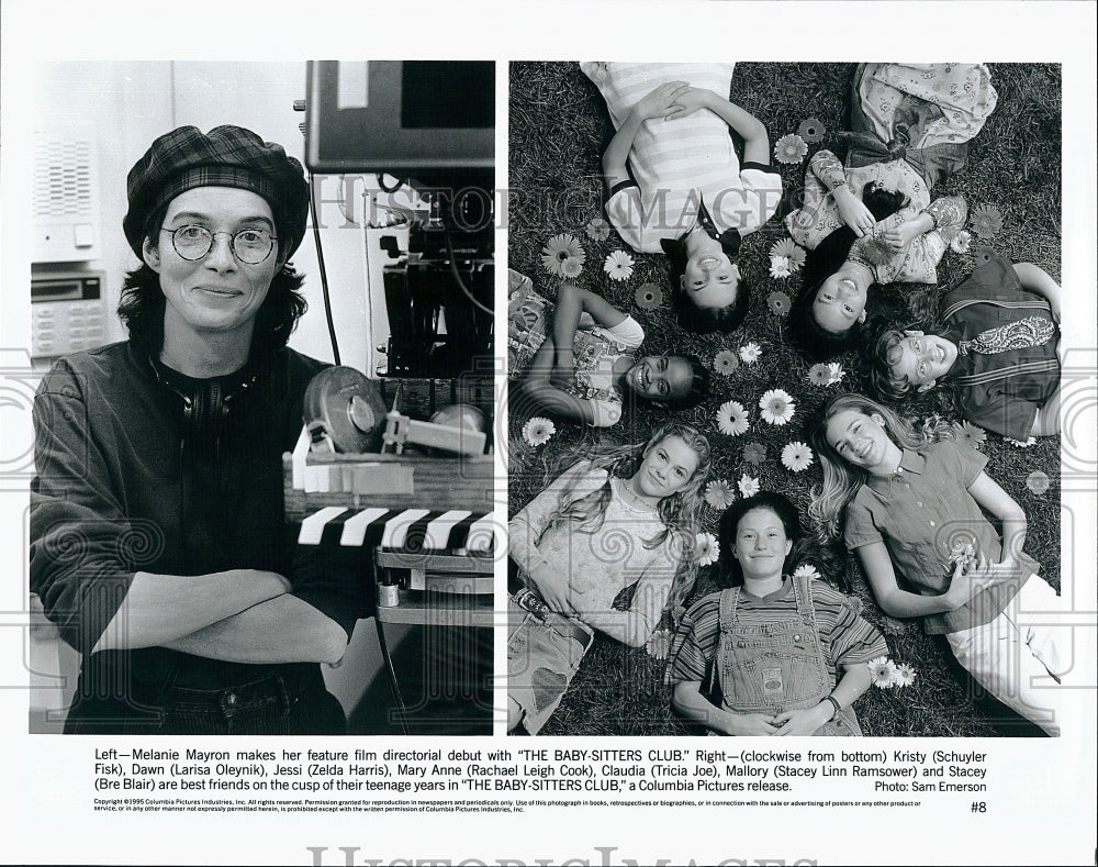 1995 Press Photo  &quot;The Baby Sitters Club&quot; Bre Blair,S Fisk,Z Harris,RL Cook,- Historic Images