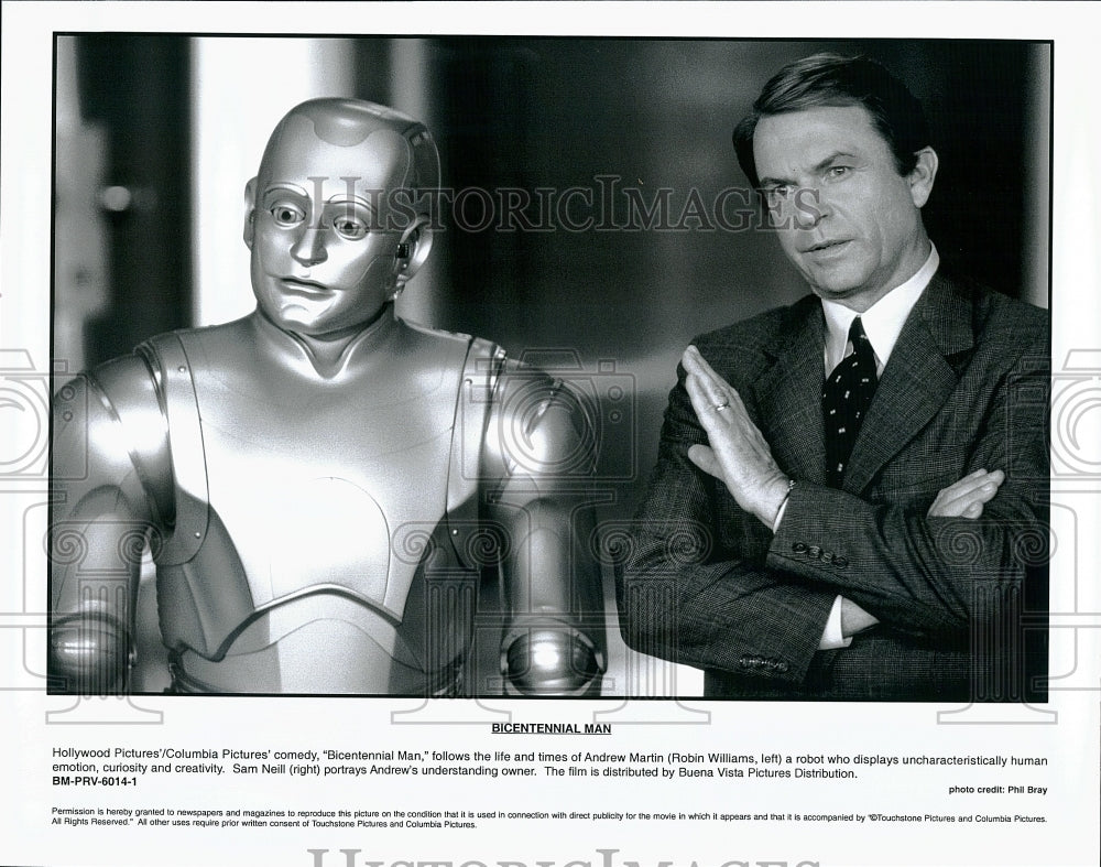 Press Photo Robin Williams, Sam Neill, &quot;Bicentennial Man&quot;- Historic Images