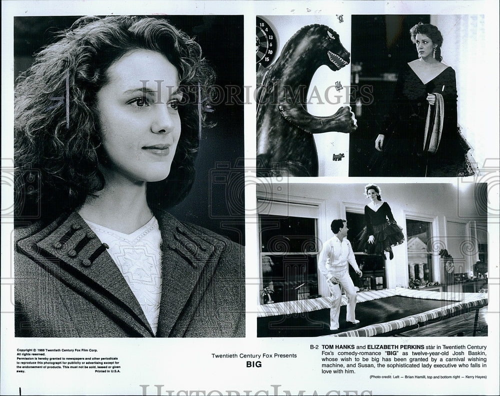 1988 Press Photo Tom Hanks and Elizabeth Perkins in &quot;Big&quot;- Historic Images