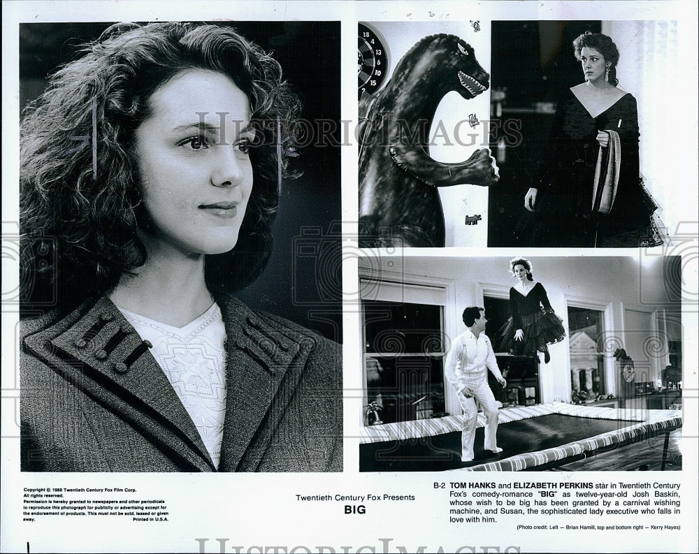 1988 Press Photo Tom Hanks and Elizabeth Perkins in "Big"- Historic Images