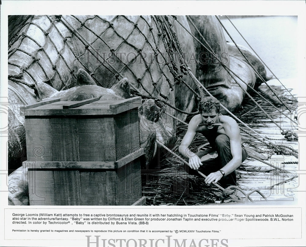 1985 Press Photo William Katt in a scene from &quot;Baby&quot;- Historic Images