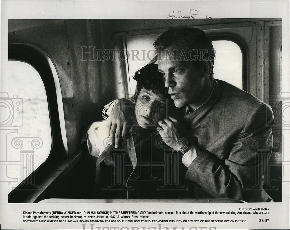 1991 Press Photo &quot;The Sheltering Sky&quot; Debra Winger, John Malkovich- Historic Images