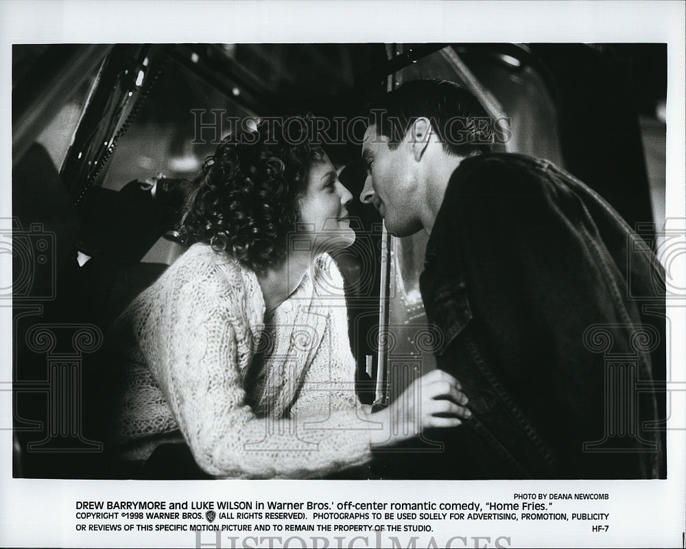 1998 Press Photo Actress Drew Barrymore & Luke Wilson in "Home Fries"