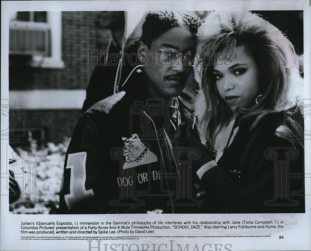 1987 Press Photo Giancarlo Esposito Actor Tisha Campbell Actress School Daze- Historic Images