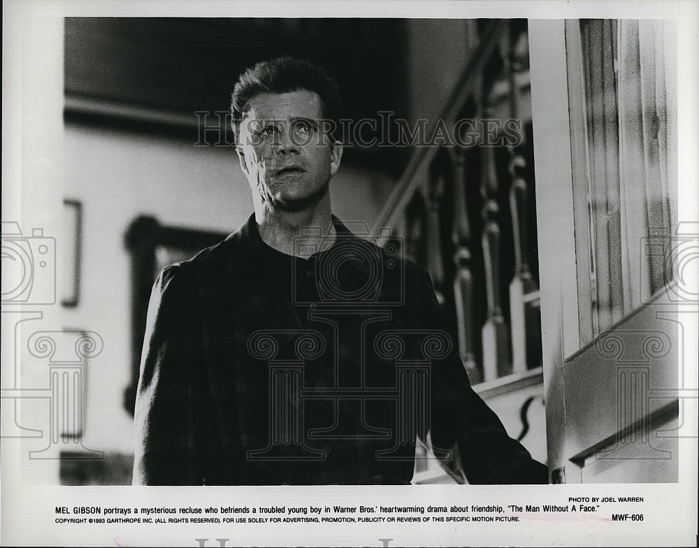 1993 Press Photo Mel Gibson American Actor Man Without A Face Drama Movie Film- Historic Images