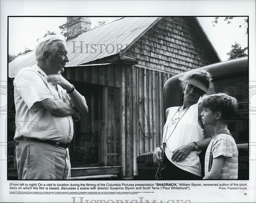 1998 Press Photo William Styron, Susanna Styron, S. Terra &quot;Shadrach&quot;- Historic Images