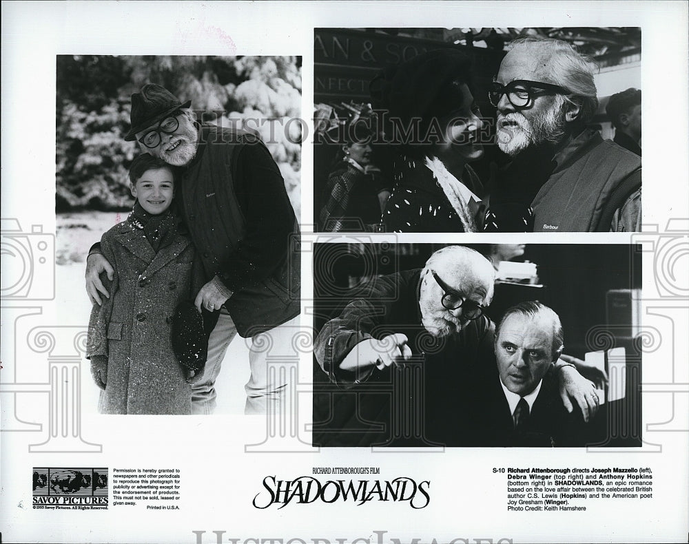 1993 Press Photo Joseph Mazzello, Debra Winger, A. Hopkins &quot;Shadowlands&quot;- Historic Images