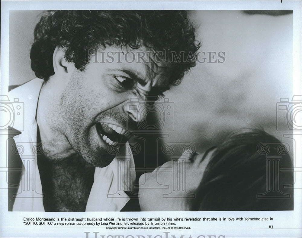 1985 Press Photo Enrico Montesano Comedy Sotto, Sotto- Historic Images