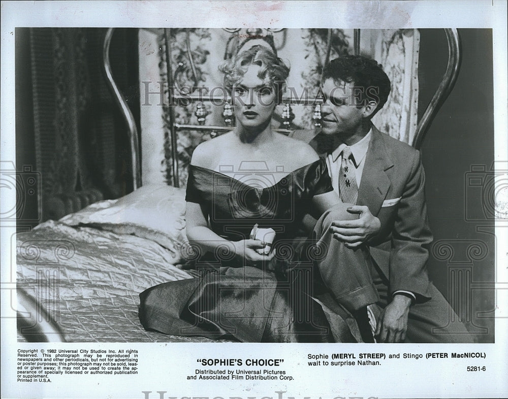 1982 Press Photo Meryl Streep Actress Peter MacNicol Actor Sophie&#39;s Choice Movie- Historic Images