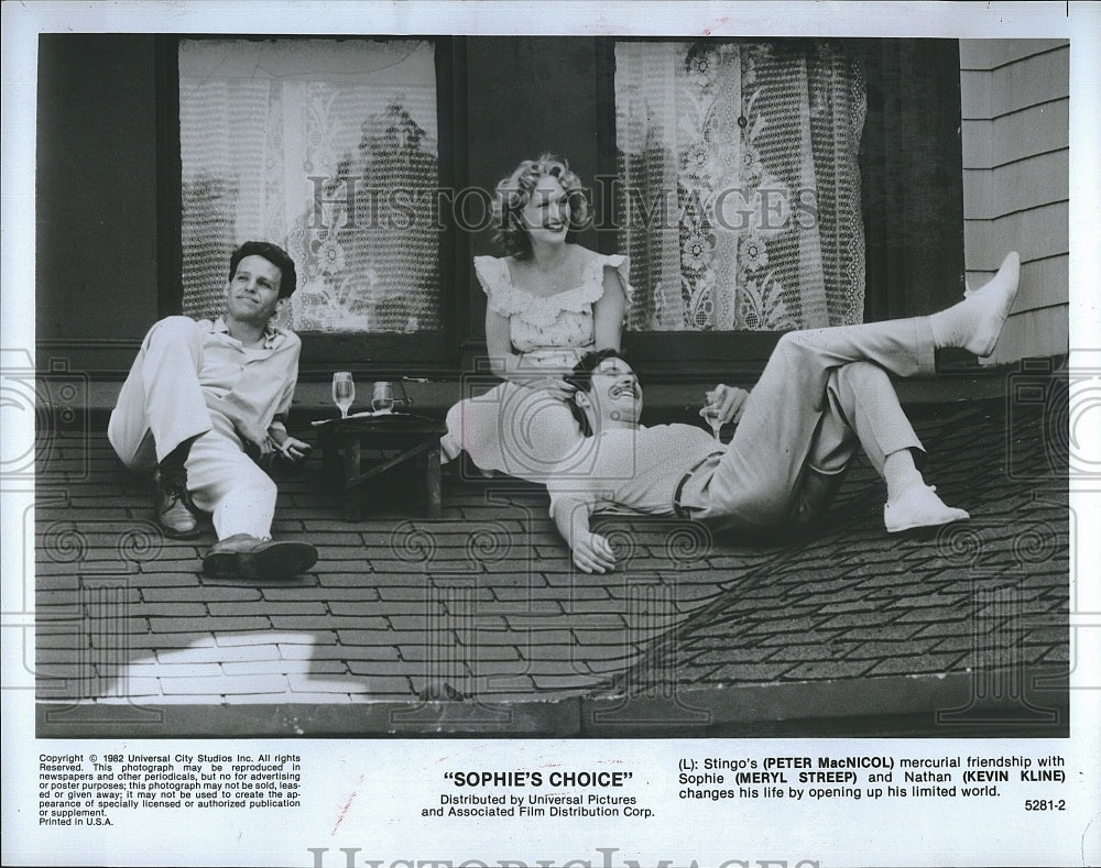 1982 Press Photo Peter MacNicol Kevin Kline Meryl Streep Sophie&#39;s Choice Movie- Historic Images