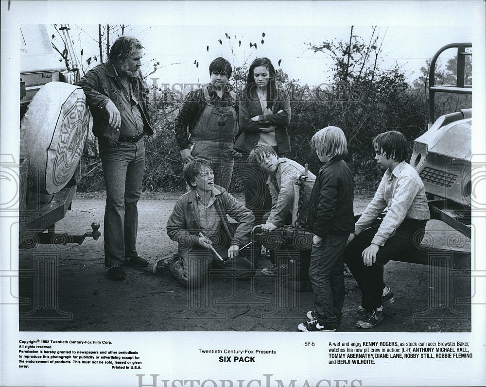 1982 Press Photo Kenny Rogers Anthony Michael Hall Tommy Abernathy Diane Lane- Historic Images