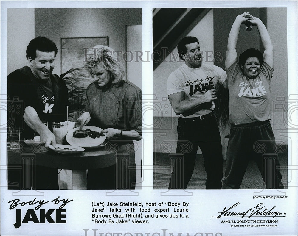 1988 Press Photo &quot; Body By Jake&quot; Jake Steinfeld ,Laurie Burrows Grad- Historic Images