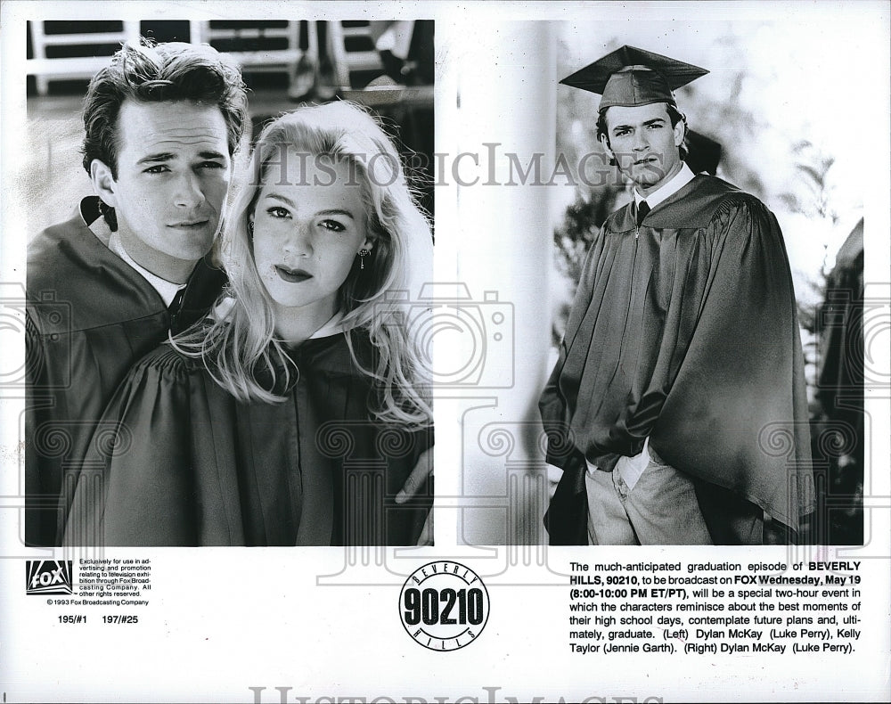 1994 Press Photo Beverly Hills 90210 Luke Perry Jennie Garth Luke Perry - Historic Images