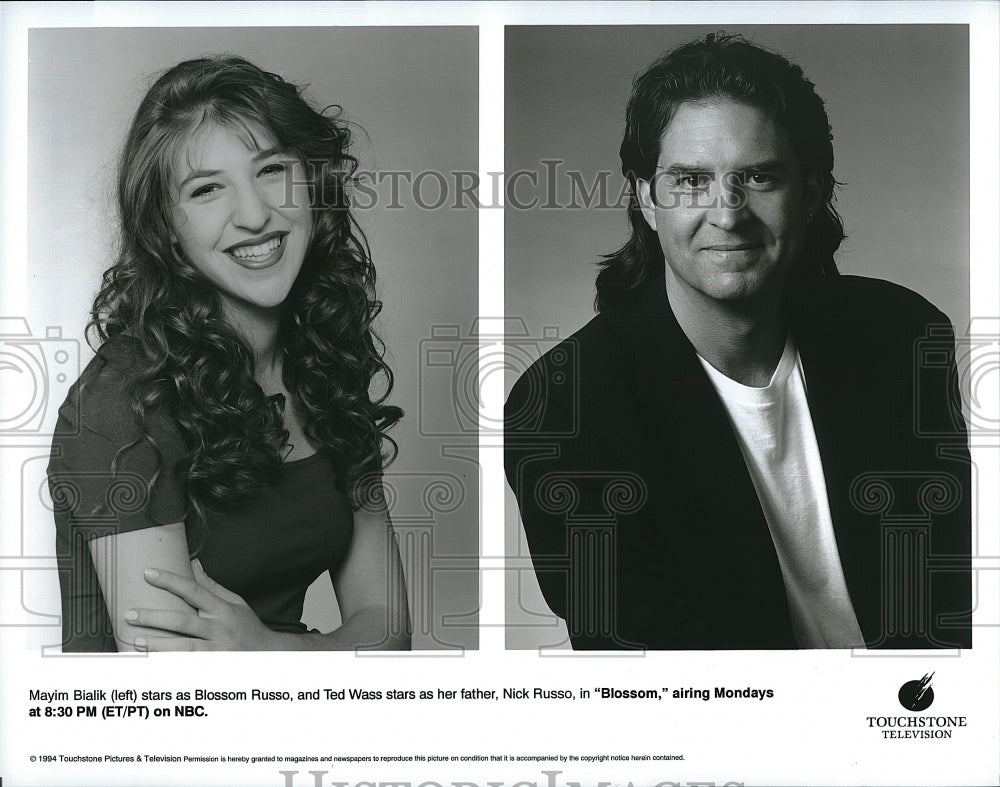 1994 Press Photo Ted Wass Actor Mayim Bialik Actress Blossom TV Comedy Show - Historic Images