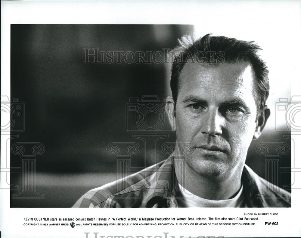 1993 Press Photo Kevin Costner American Actor A Perfect World Movie Film - Historic Images