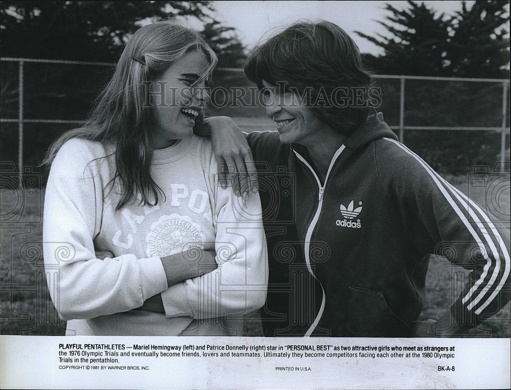 1981 Press Photo &quot;Personal Best&quot; Mariel Hemingway &amp; Patrice Donnelly- Historic Images