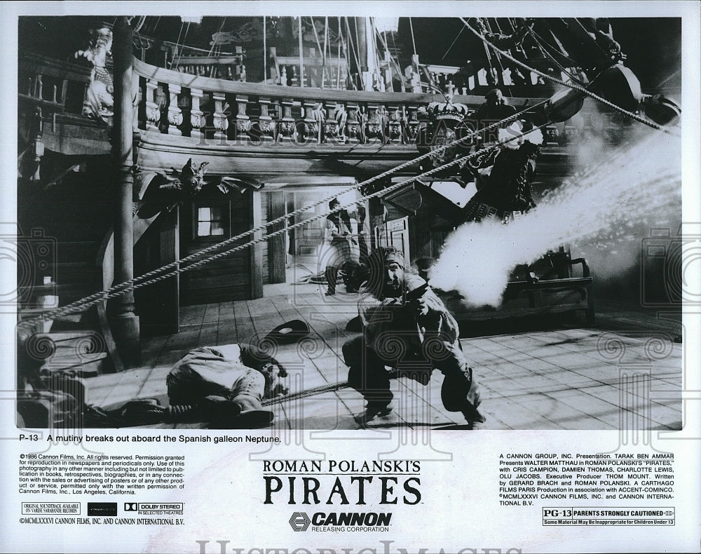 1986 Press Photo The Spanish Galleon Neptune in &quot;Pirates&quot;- Historic Images