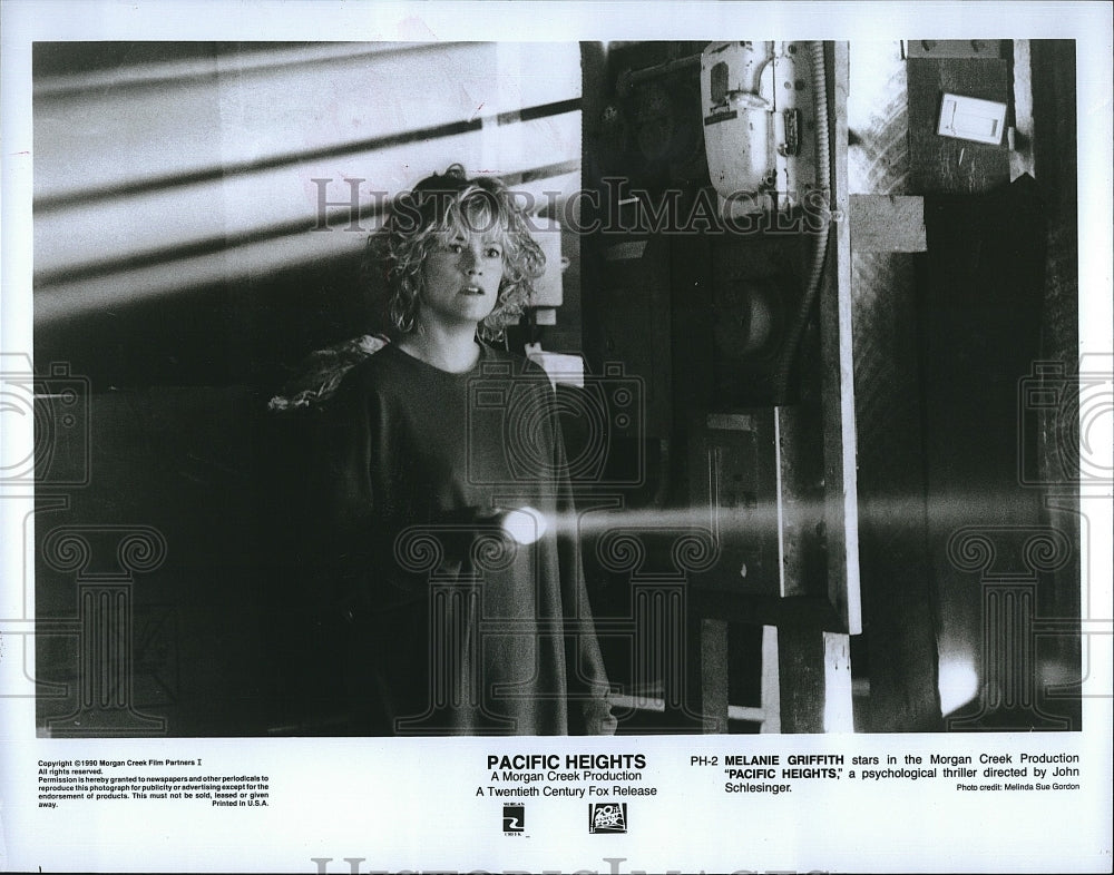 1990 Press Photo  &quot;Pacific Heights&quot; Melanie Griffith  stars- Historic Images