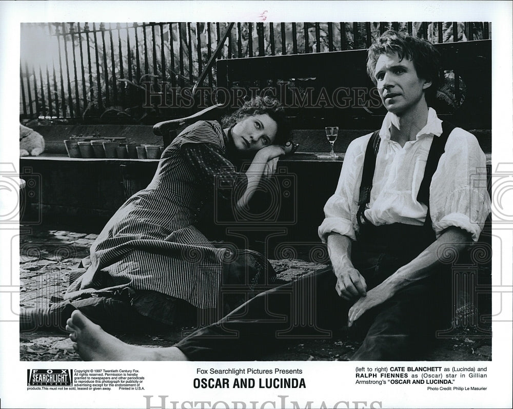 1998 Press Photo "Oscar and Lucinda" Cate Blanchett, Ralph Fiennes- Historic Images